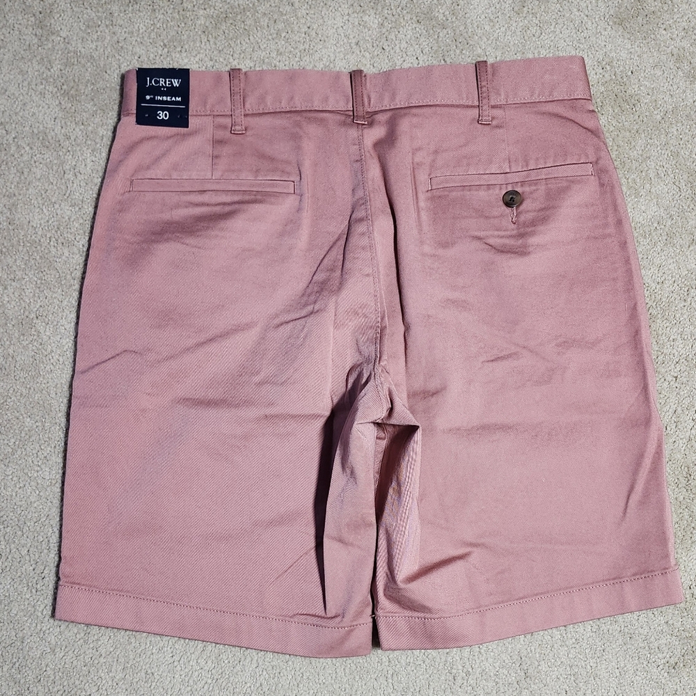 J. Crew Dusty Rose Flat Front Men Shorts Size 30", 9" Inseam NWT